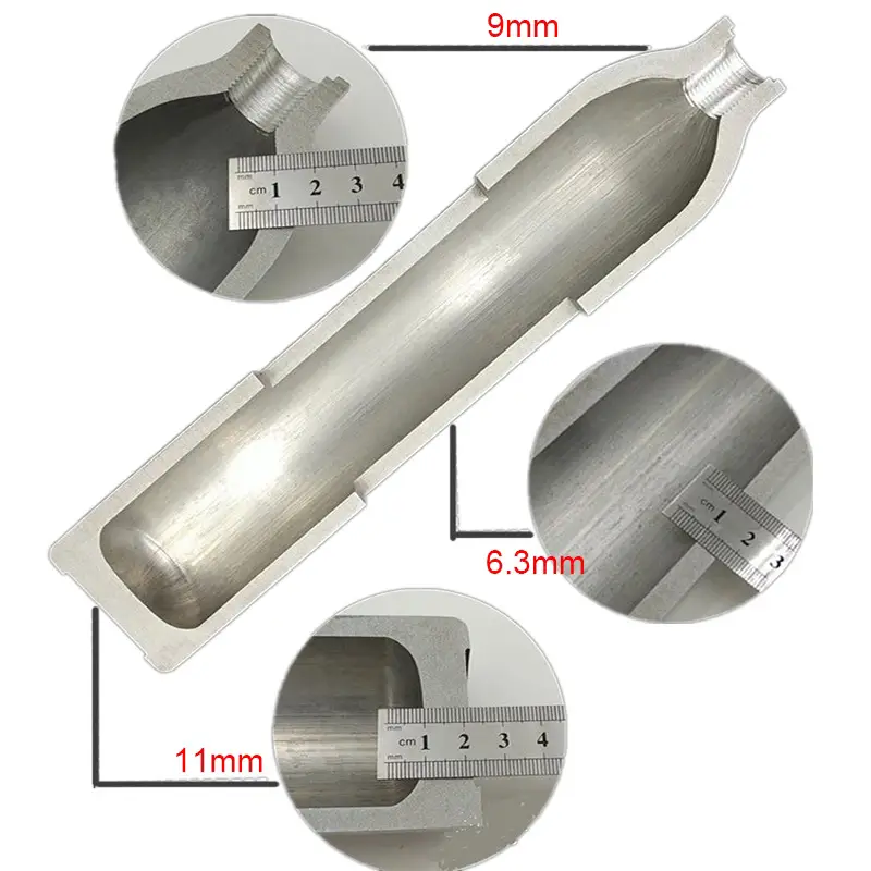 0.35 Liter High Pressure Black Matt Aluminum Gas Cylinder (3)