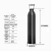 0.35 Liter High Pressure Black Matt Aluminum Gas Cylinder (4)