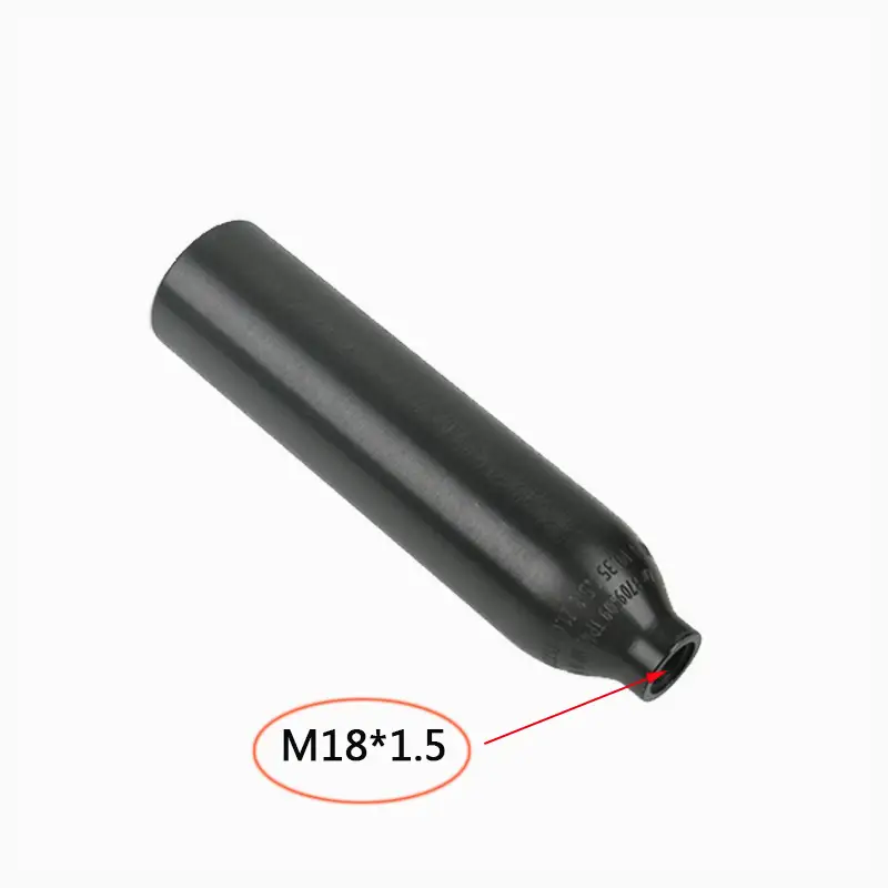 0.35 Liter High Pressure Black Matt Aluminum Gas Cylinder (5)