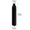 0.5L Round Bottom Black Aluminum Tank (1)