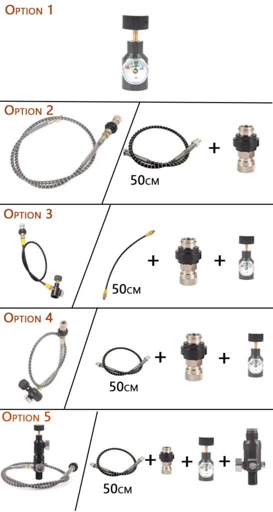 Cylinder CO2 Refill Station Quick Release For Hoses