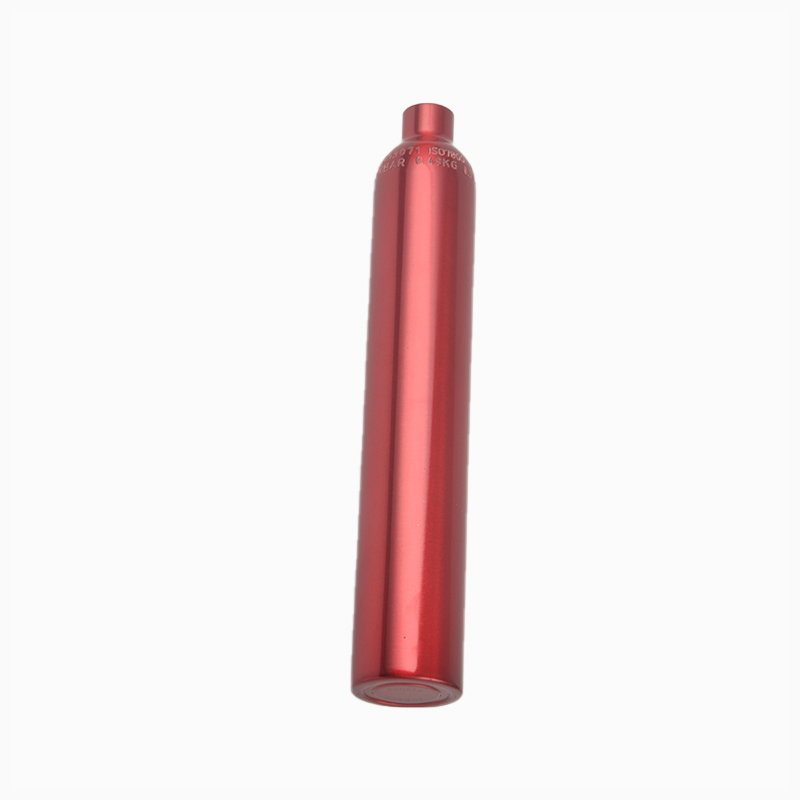 Durable Red 0.38L Flat Bottom Aluminum Gas Cylinder (5)